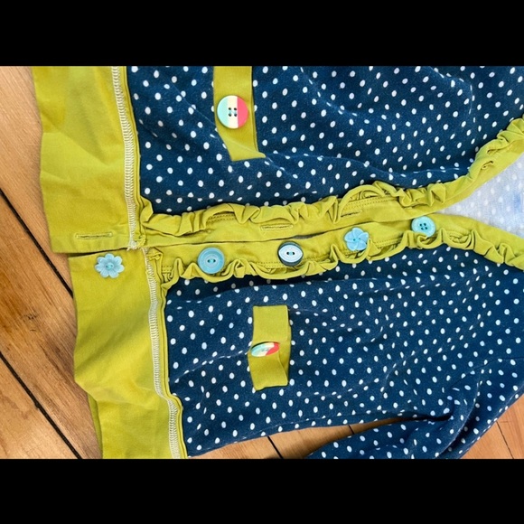 Matilda Jane blue polka dot cardigan sweater - Picture 4 of 5
